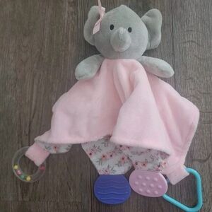 Gray and Pink Elephant Plush Toy